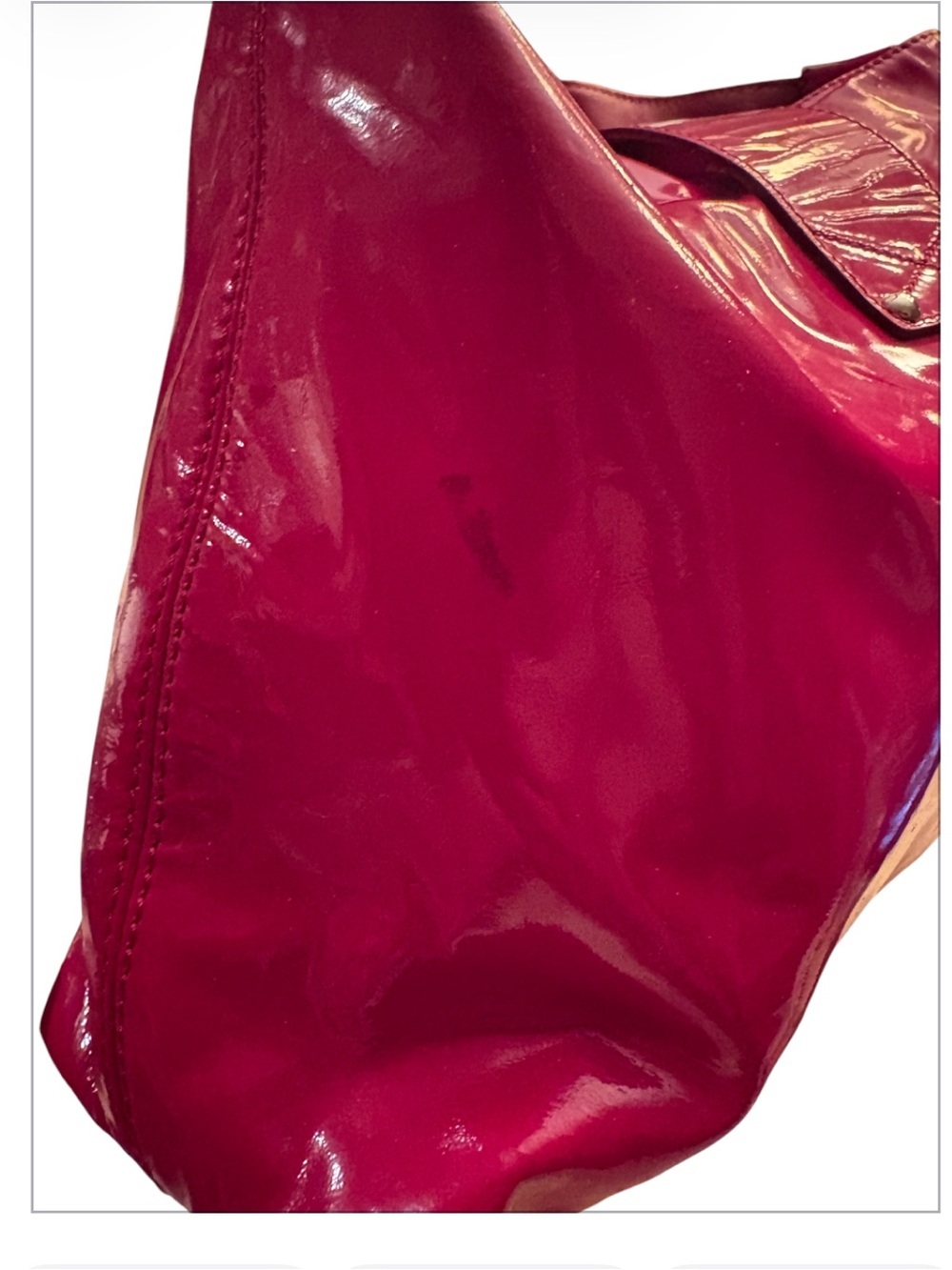 Jimmy Choo Red Rachel Red Patent Leather Shoulder bag - Picture 4 of 12
